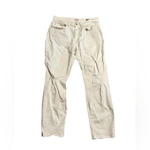 Judy Blue White Jeans Size 18 Wide Boyfriend Fit Distressed